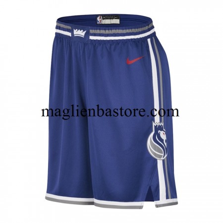 Sacramento Kings Pantaloncini Nike 2023-2024 City Edition Blu Swingman - Uomo